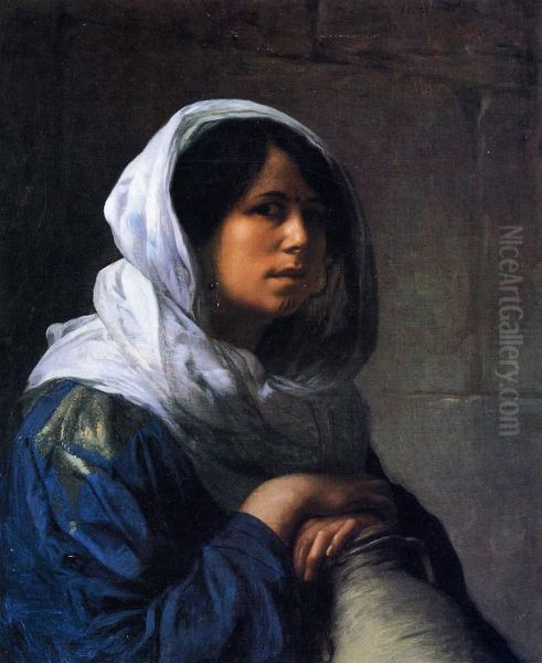 Egyptian water carrier - Femme Fellah Oil Painting by Jean-Leon Gerome