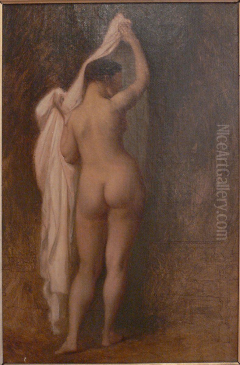 Nude from behind (Study for King Candaule) Oil Painting by Jean-Leon Gerome