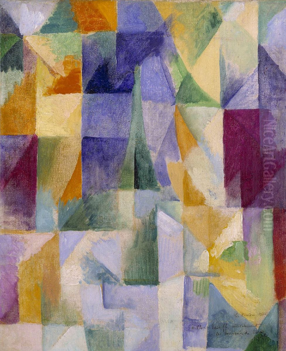 Windows Open Simultaneously (First Part, Third Motif) Oil Painting by Robert Delaunay