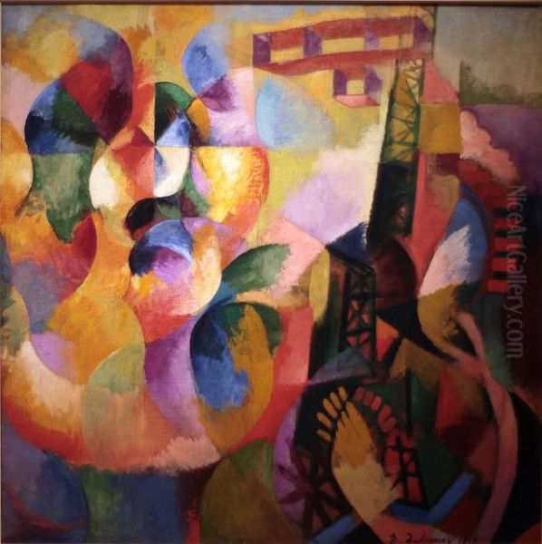Soleil, Tour, Aeroplane Oil Painting by Robert Delaunay