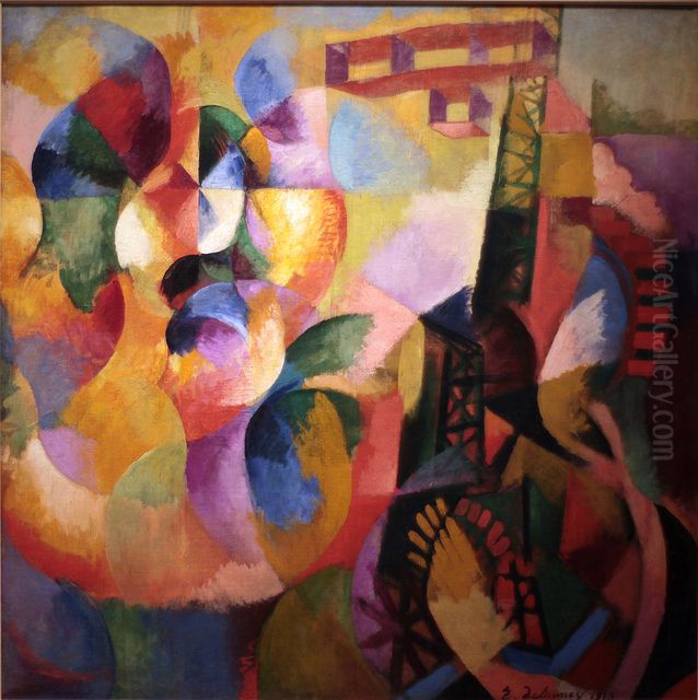 Sun, Tower, Airplane Oil Painting by Robert Delaunay