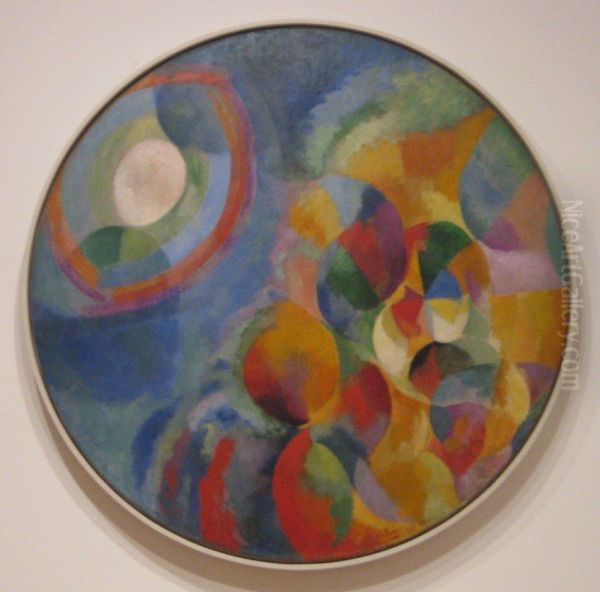 Sun and Moon Oil Painting by Robert Delaunay