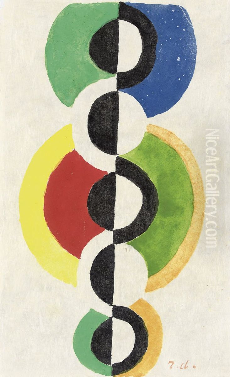 Rythme. Oil Painting by Robert Delaunay