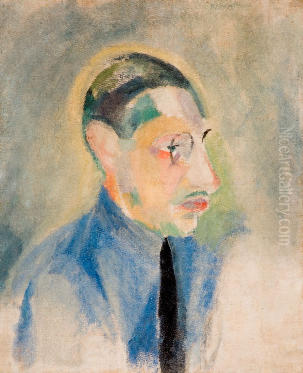 Portrait de Stravinsky Oil Painting by Robert Delaunay