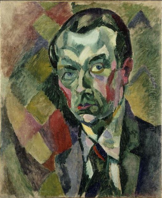 Autoportrait Oil Painting by Robert Delaunay
