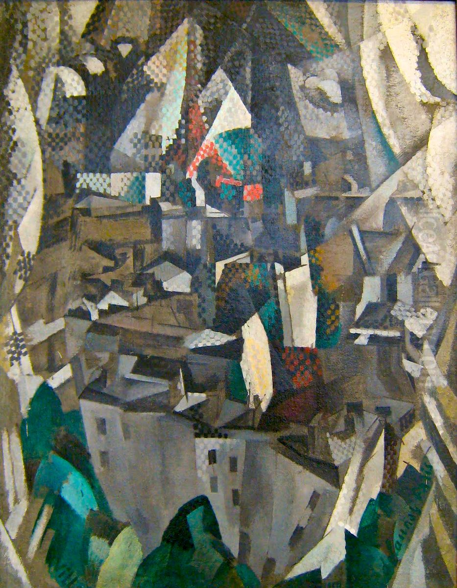 La ville no. 2 Oil Painting by Robert Delaunay
