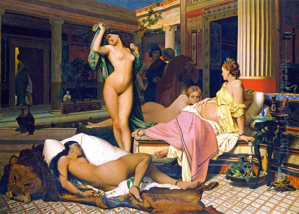 Le Gynecee Oil Painting by Jean-Leon Gerome