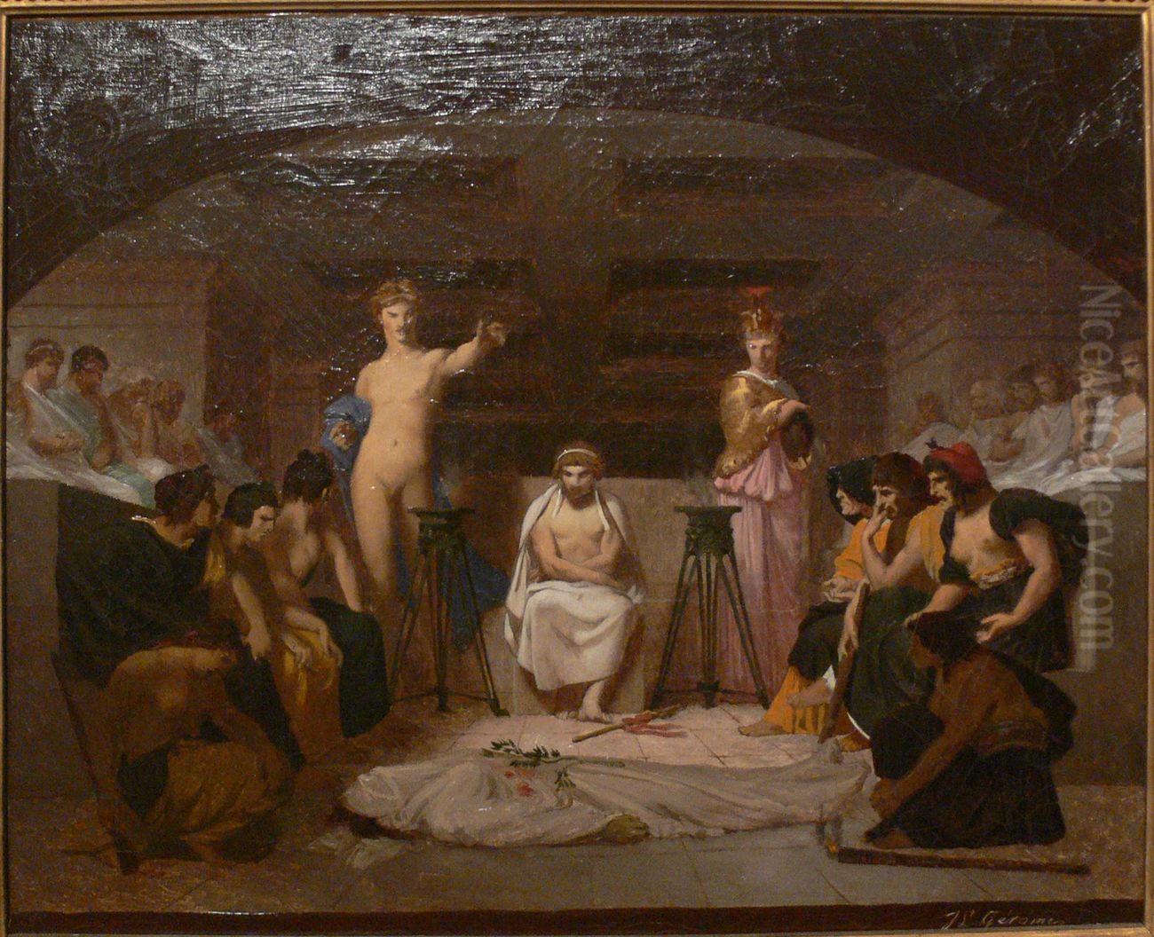 Funeral wake Oil Painting by Jean-Leon Gerome