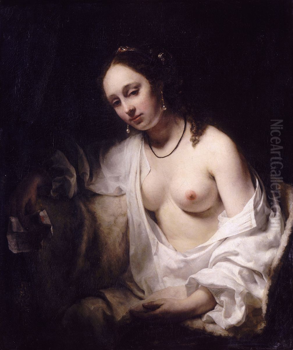 Bathsheba with King David's letter Oil Painting by Willem Drost Bathsheba with King David's letter Oil Painting by Willem Drost