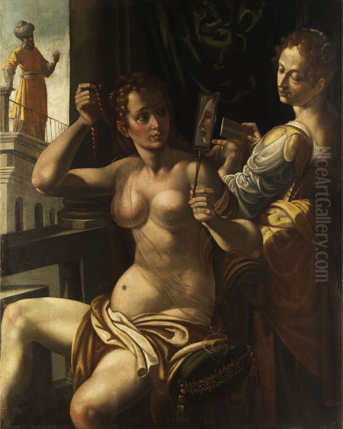 David and Bathsheba Oil Painting by unknown