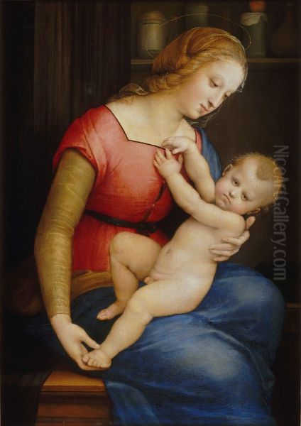 La Madone de la maison d'Orleans Oil Painting by Raphael