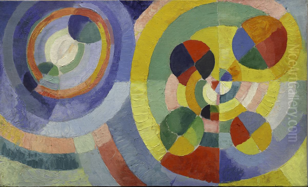 Circular Forms Oil Painting by Robert Delaunay