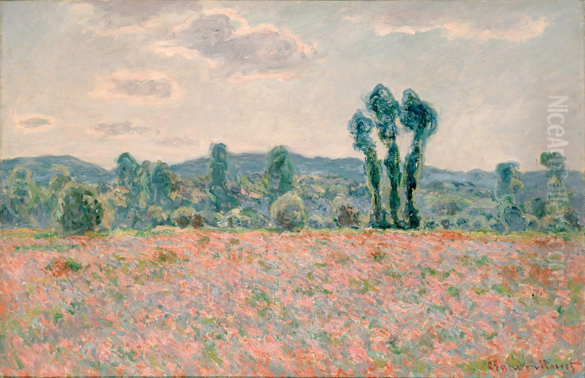 Pole makow Oil Painting by Claude Oscar Monet