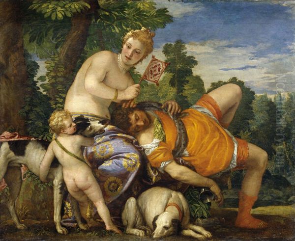Venus and Adonis Oil Painting by Paolo Veronese