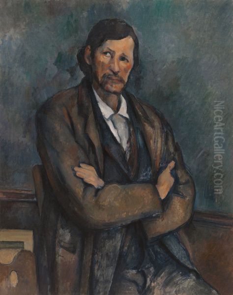 Homme aux bras croises Oil Painting by Paul Cezanne