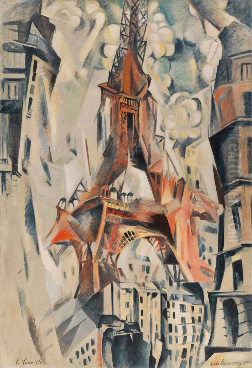 Eiffel Tower Oil Painting by Robert Delaunay