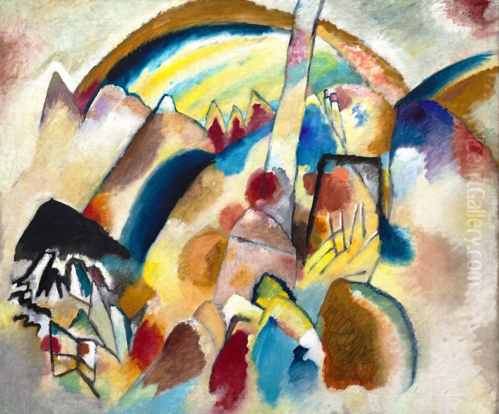 Landscape with Red Spots, No. 2 Oil Painting by Wassily Kandinsky