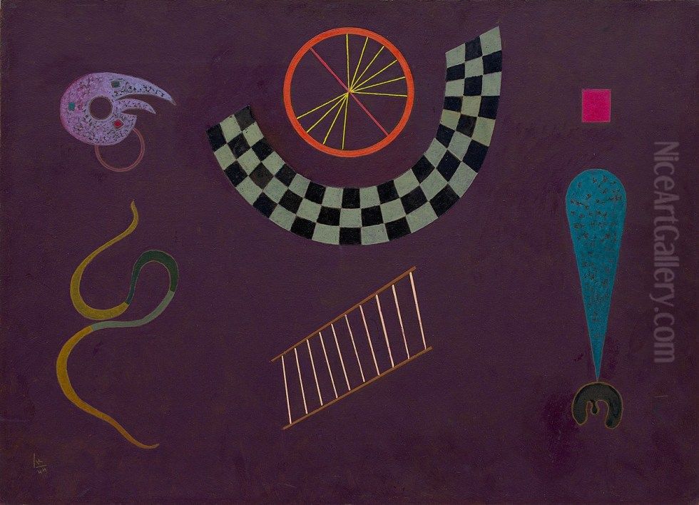 Ribbon with Squares Oil Painting by Wassily Kandinsky