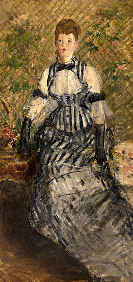 Femme en robe de soiree Oil Painting by Edouard Manet