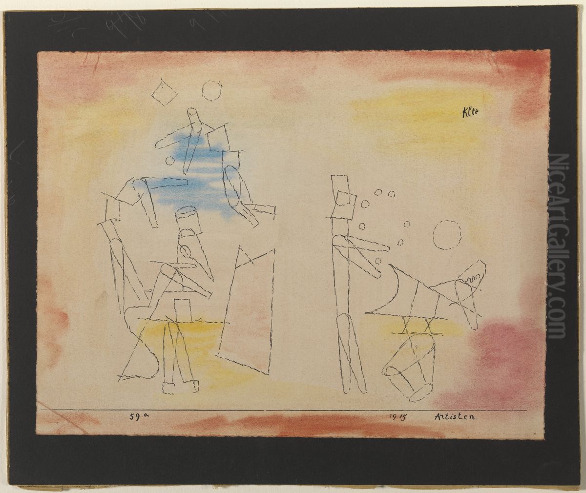 Artisten. Oil Painting by Paul Klee