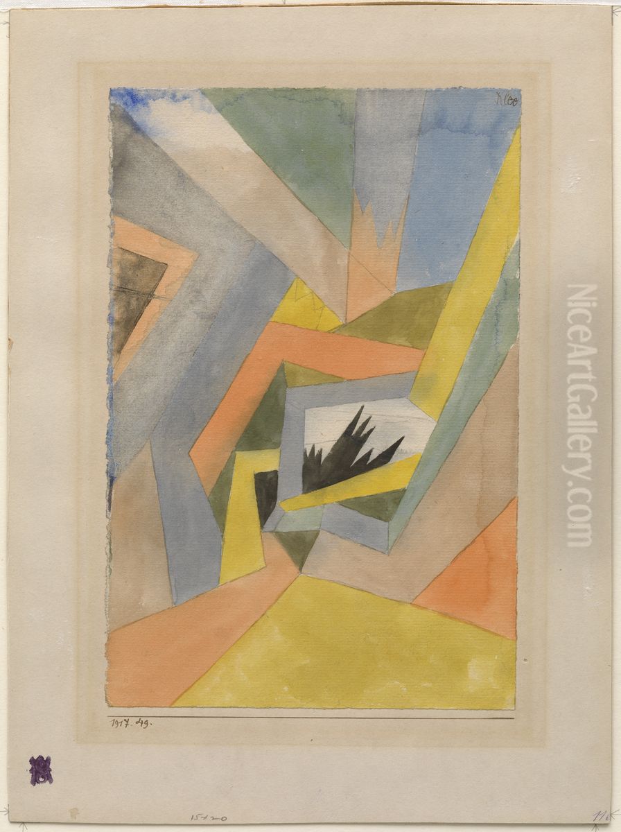 The Idea of Firs. Oil Painting by Paul Klee The Idea of Firs. Oil Painting by Paul Klee