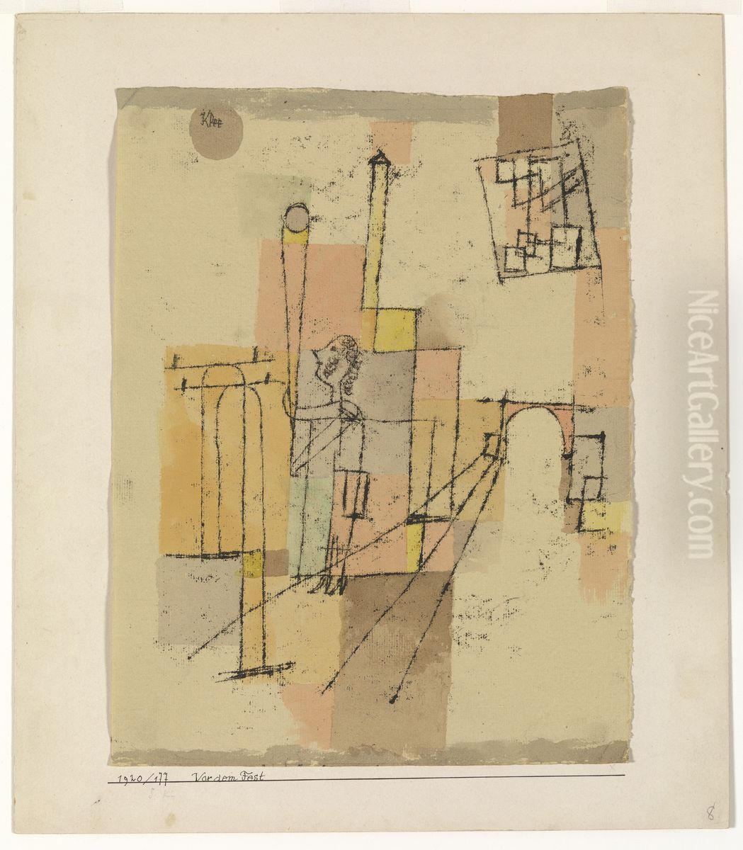 Vor dem Fest. Oil Painting by Paul Klee