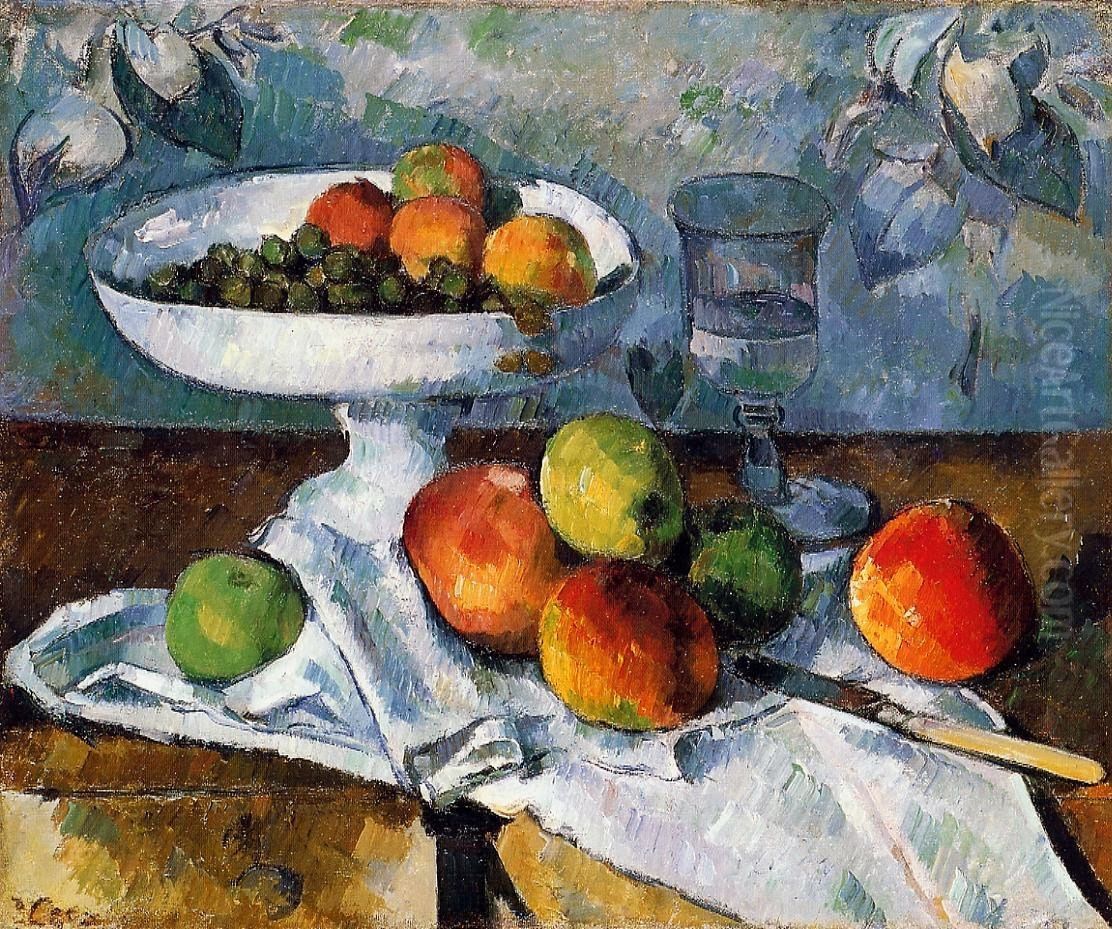 Still Life with Fruit Dish Oil Painting by Paul Cezanne