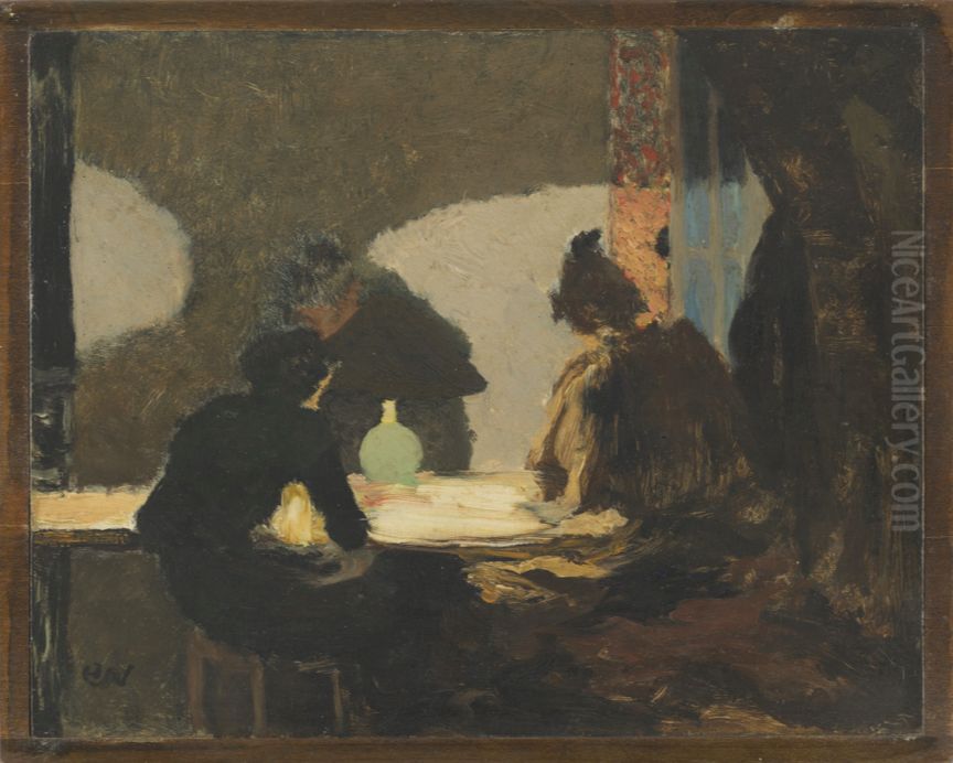 The Green Lamp Oil Painting by Jean-Edouard Vuillard