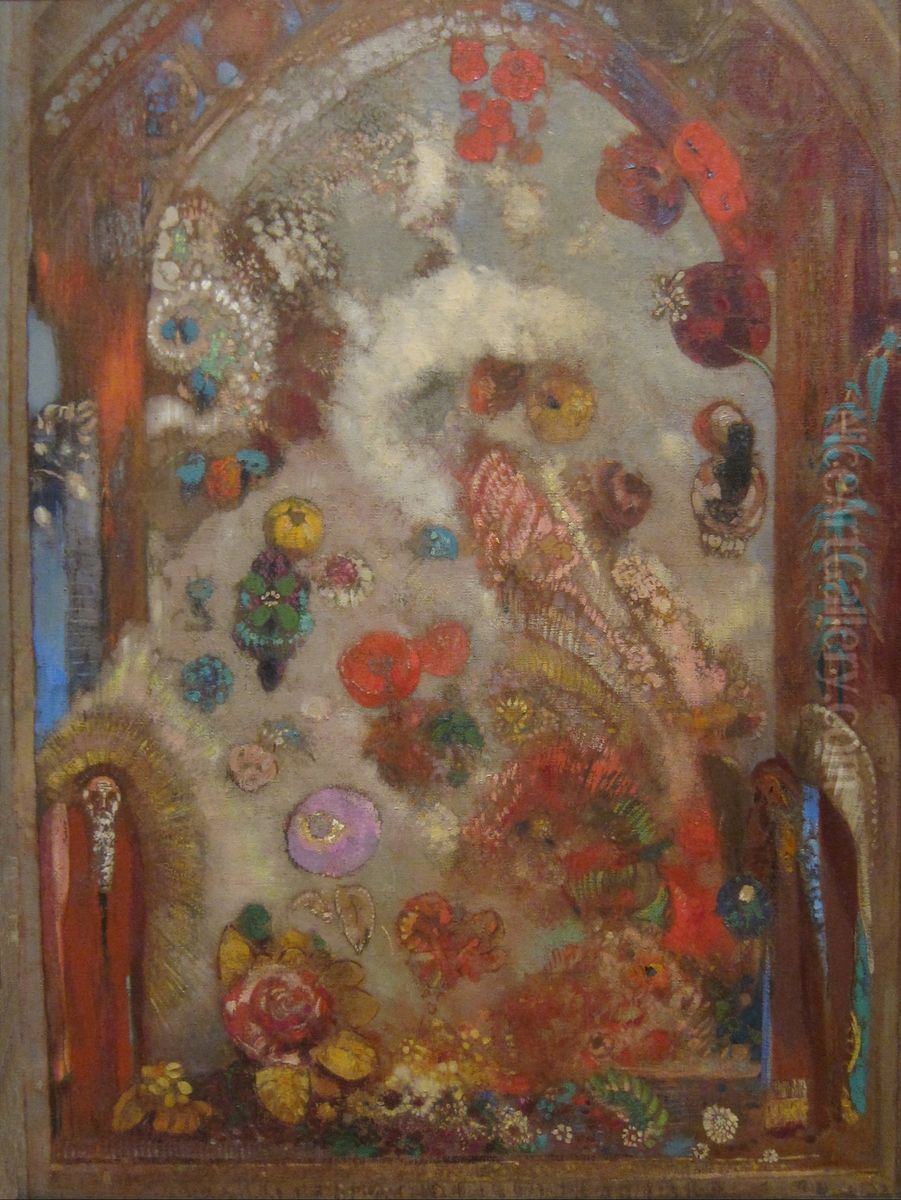 Window Oil Painting by Odilon Redon