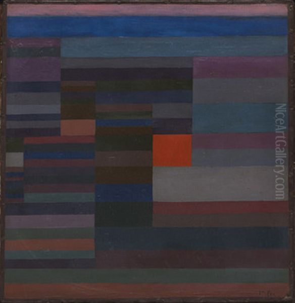 Le Feu le Soir Oil Painting by Paul Klee