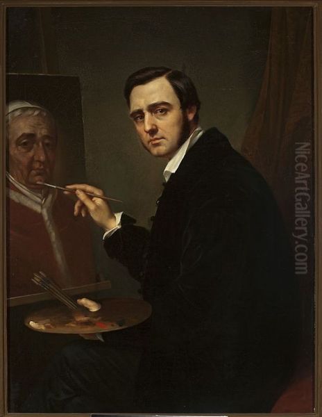 Portret wlasny Oil Painting by Jan Ksawery Kaniewski