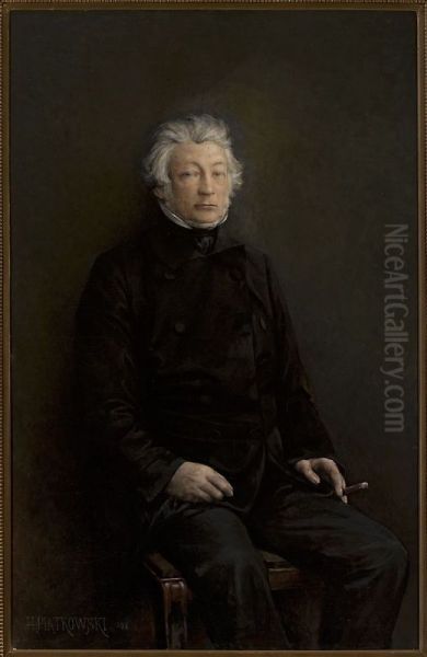 Portret Adama Mickiewicza Oil Painting by Henryk Piatkowski
