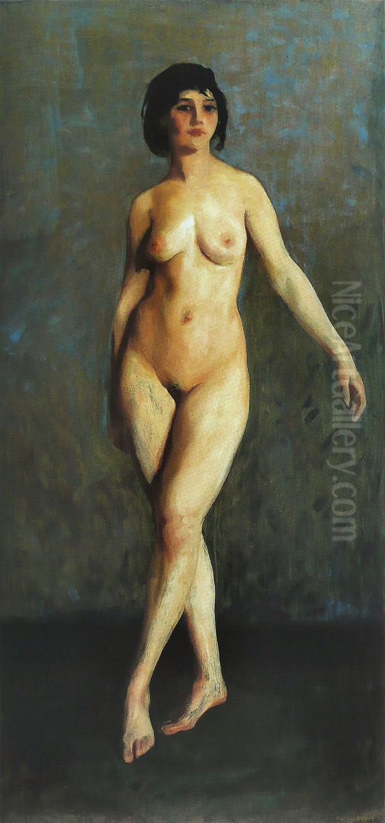 Figure in Motion Oil Painting by Robert Henri