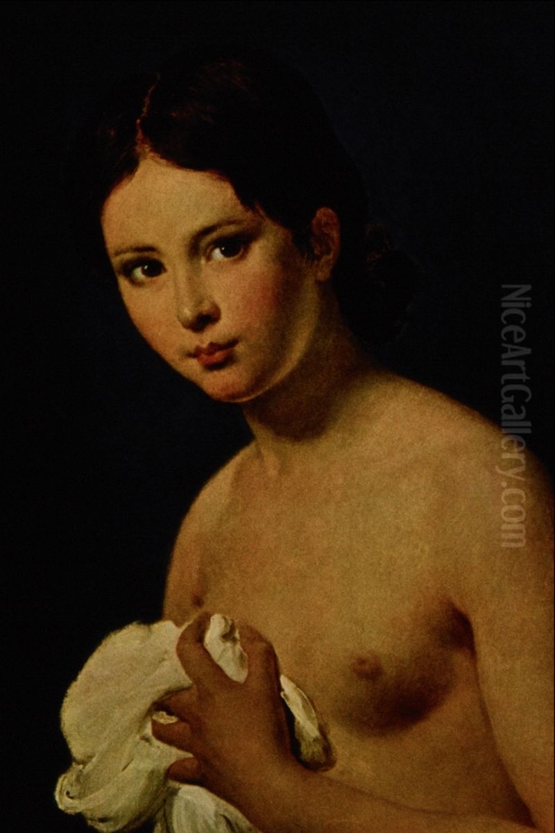 Portrait de Jeune Fille Oil Painting by Jacques-Louis David