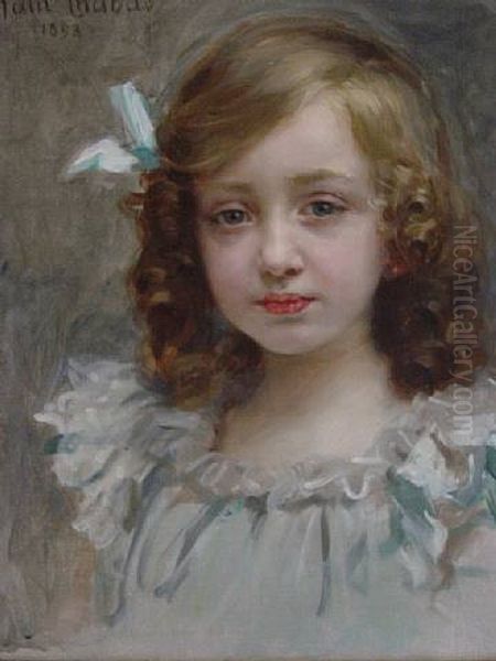 Ritratto di Bambina Oil Painting by Paul Emile Chabas