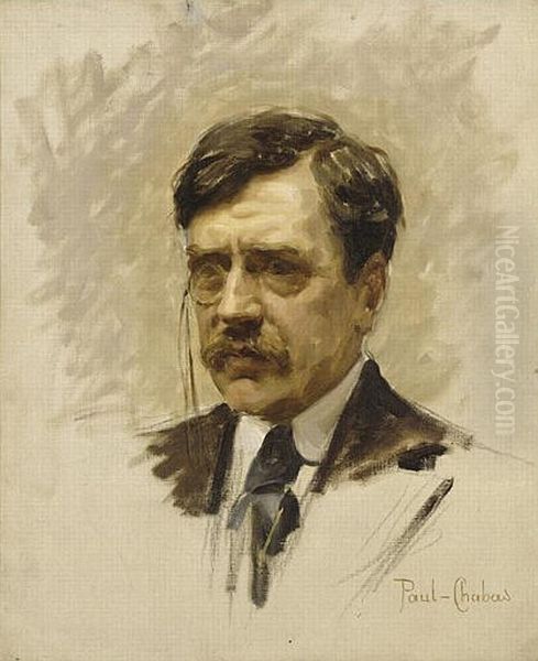Paul Bourget Oil Painting by Paul Emile Chabas