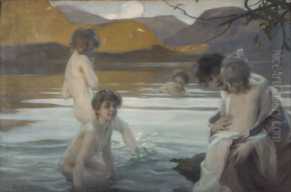 The first bath Oil Painting by Paul Emile Chabas