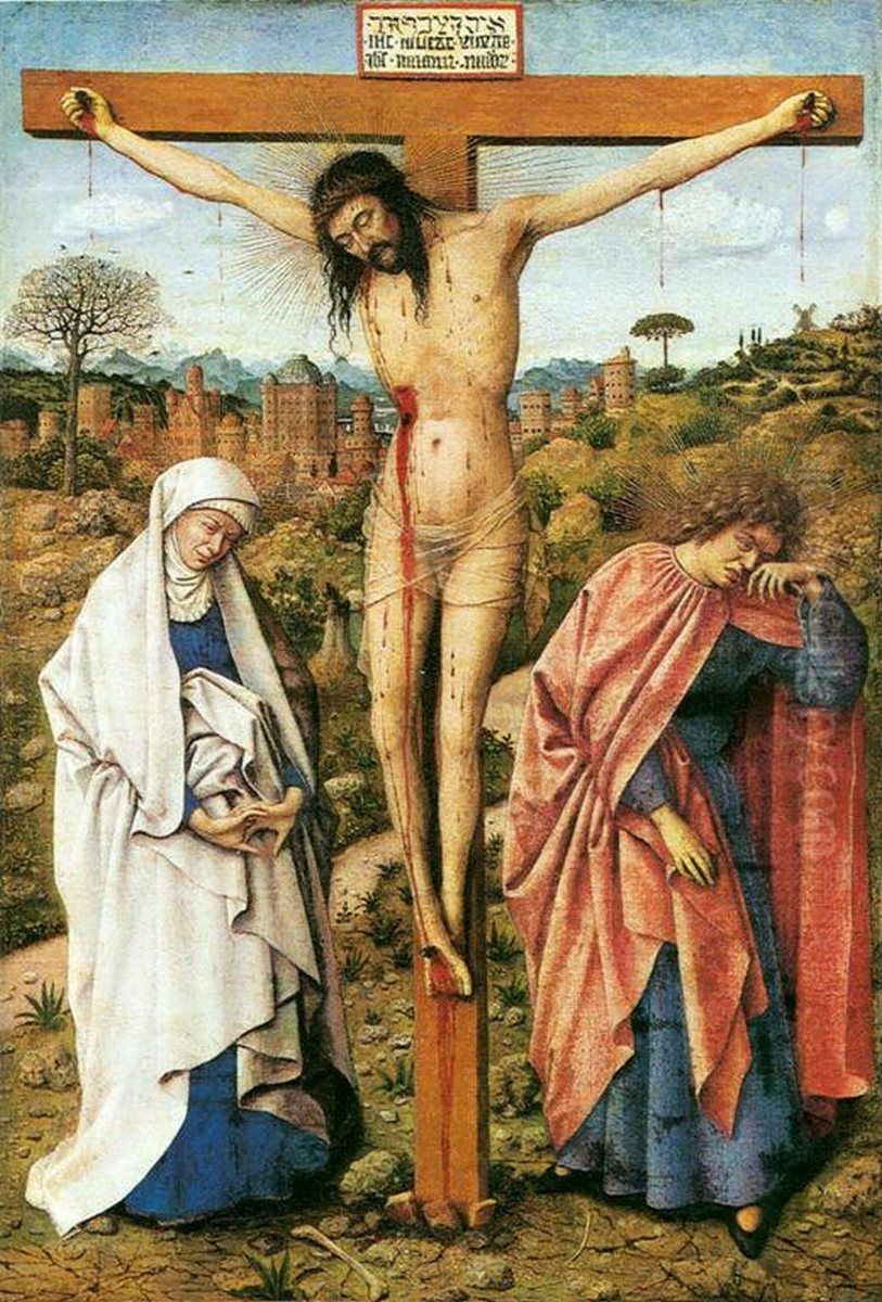 Die Kreuzigung Christi Oil Painting by Jan Van Eyck