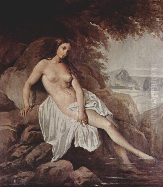 Badende Oil Painting by Francesco Hayez