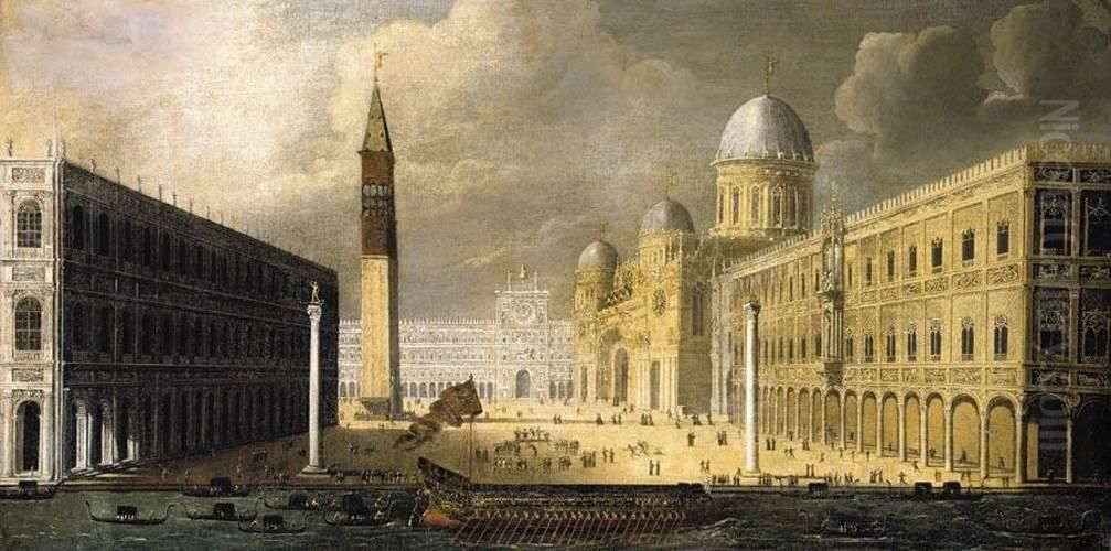 A View of Venice Oil Painting by Francois de Nome