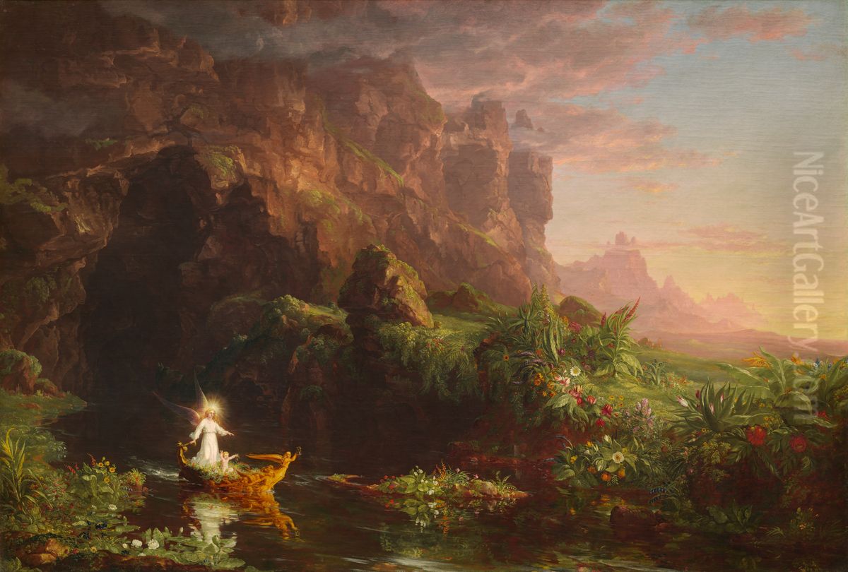 Childhood Oil Painting by Thomas Cole