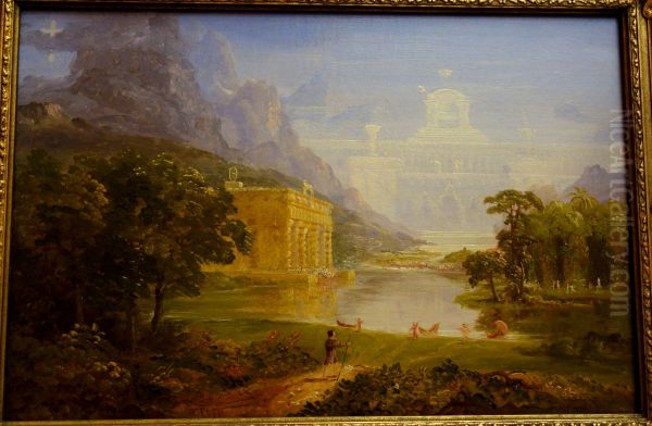 The Pilgrim of the World on his Journey Oil Painting by Thomas Cole