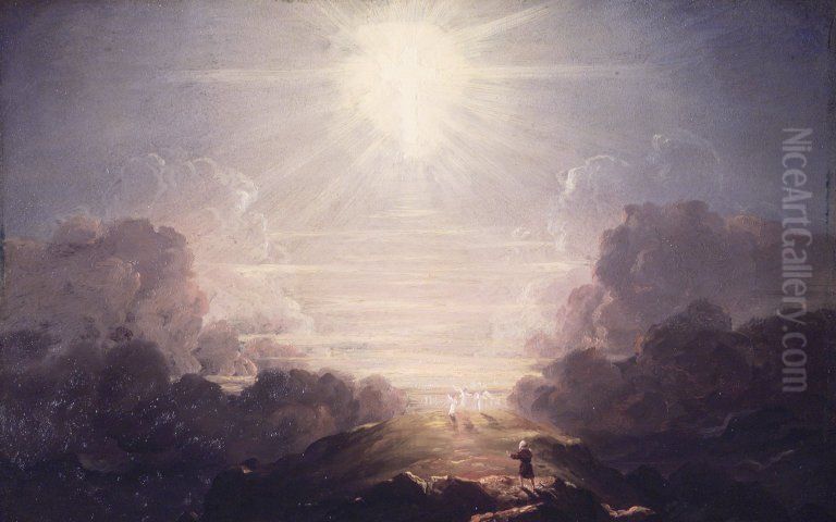 Study for The Cross and the World...... Oil Painting by Thomas Cole