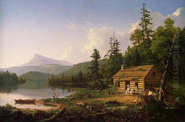 Home in the Woods Oil Painting by Thomas Cole