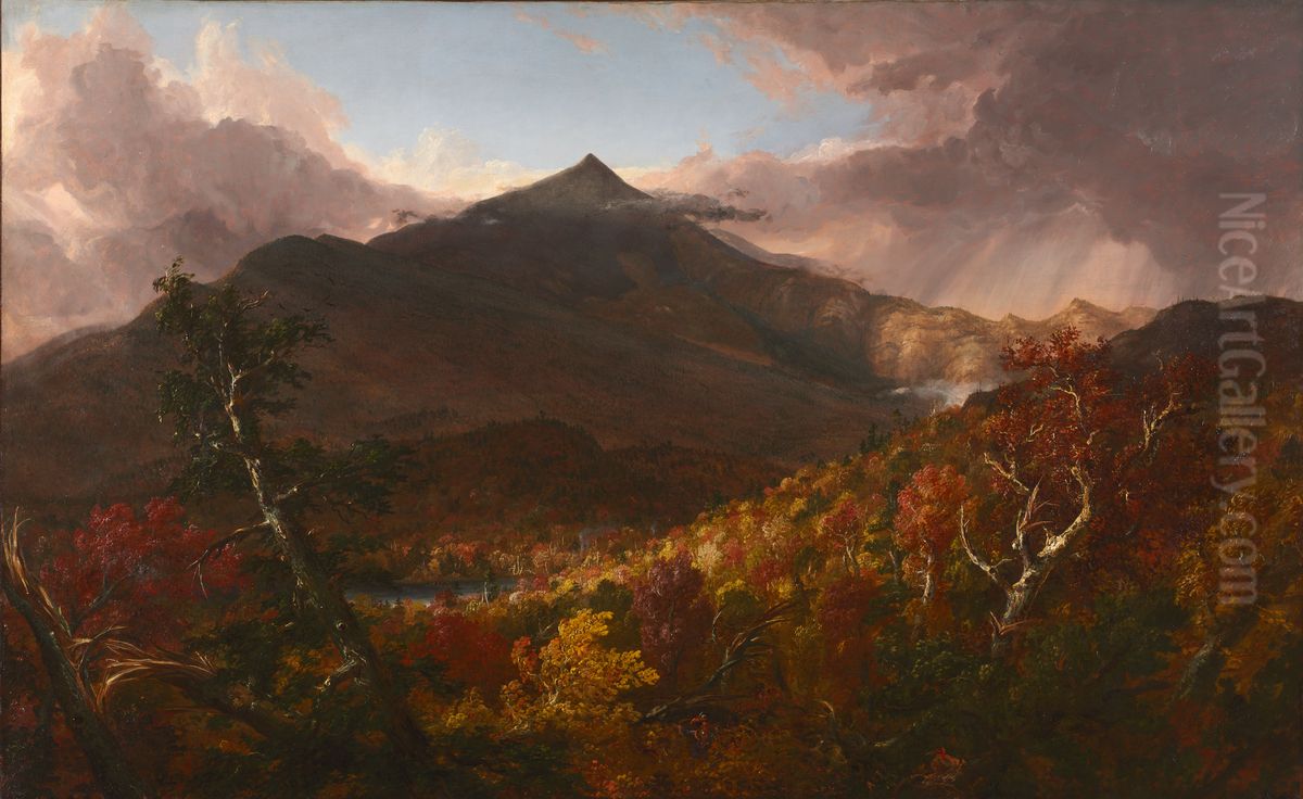 View of Schroon Mountain, Essex County, New York, After a Storm Oil Painting by Thomas Cole
