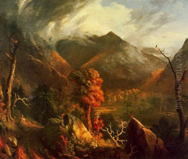 Peace at Sunset (Evening in the White Mountains) Oil Painting by Thomas Cole