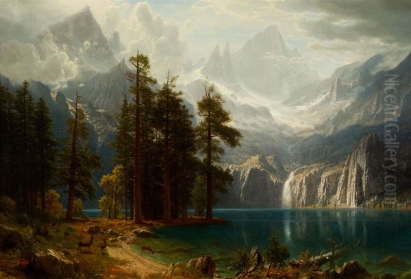Sierra Nevada Oil Painting by Albert Bierstadt