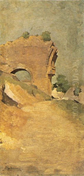 Ruinas (Italia) Oil Painting by Belmiro de Almeida