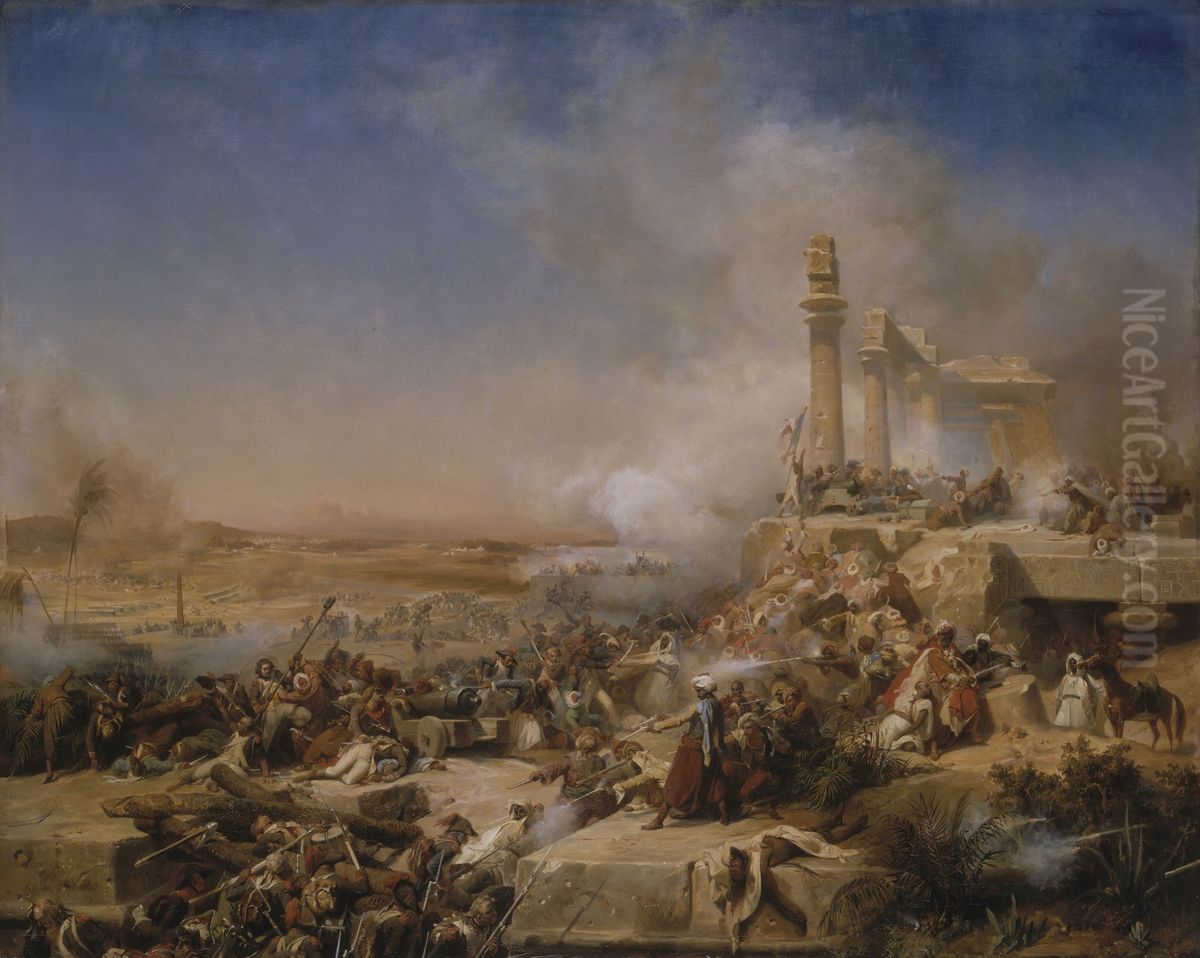 Bataille D'Heliopolis. Oil Painting by Leon Cogniet