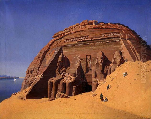 Abu Simbel Oil Painting by Hubert Sattler